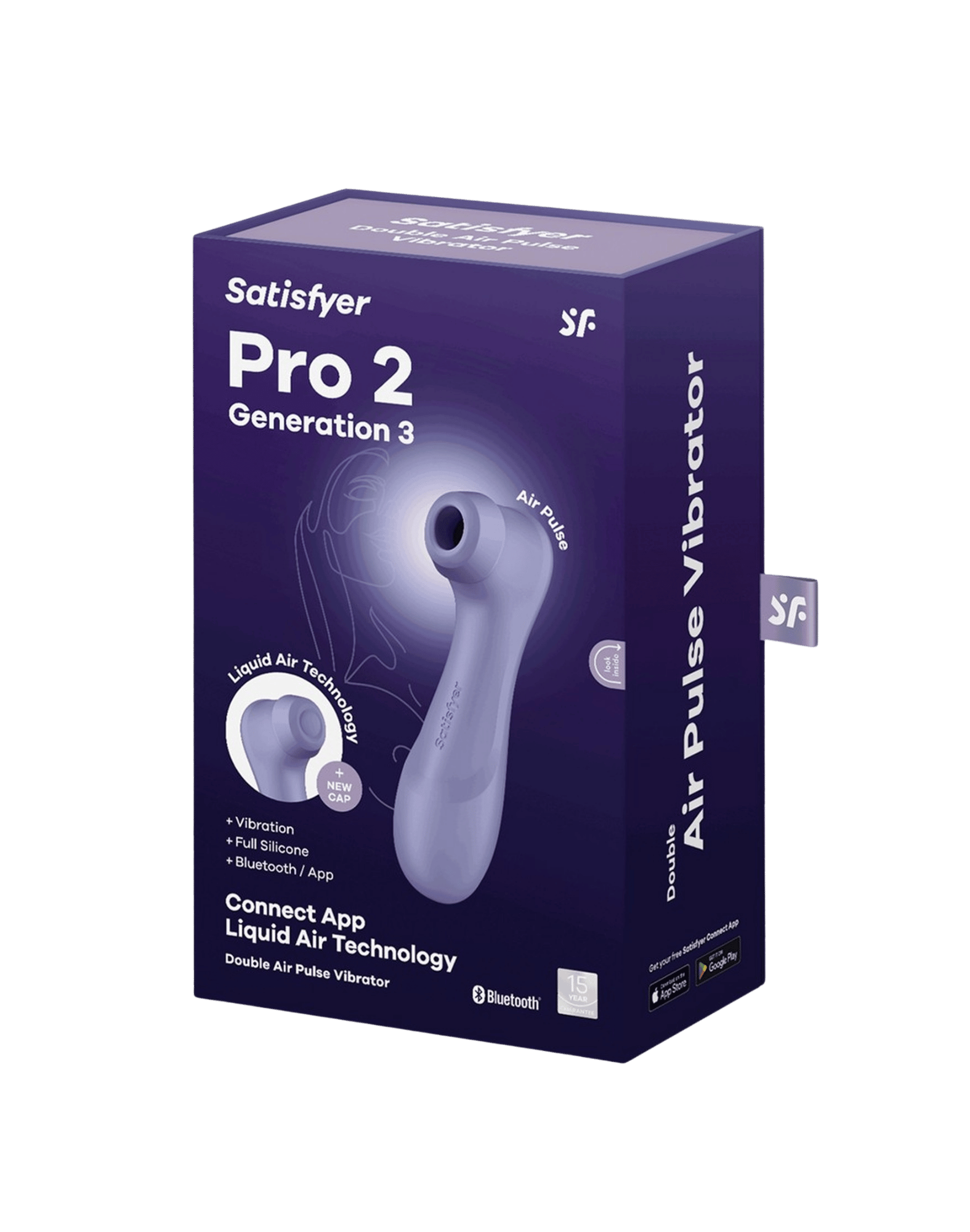 Satisfyer Pro 2 Generation 3 with Liquid Air - Liliowy /Aplikacja Bluetooth