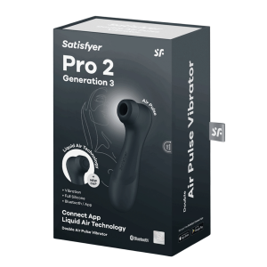 Satisfyer Pro 2 Generation 3 with Liquid Air - Czarny /Aplikacja Bluetooth