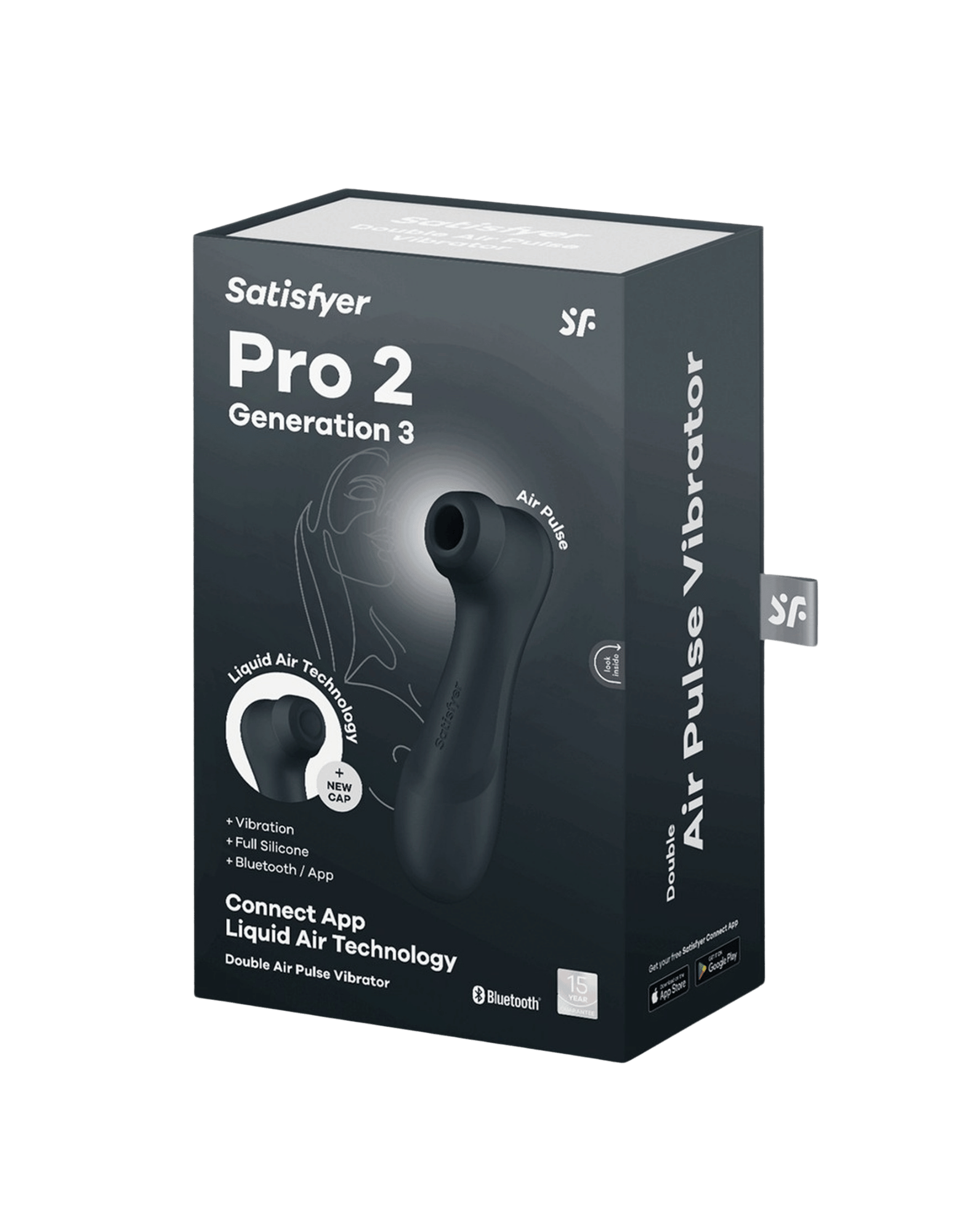 Satisfyer Pro 2 Generation 3 with Liquid Air - Czarny /Aplikacja Bluetooth