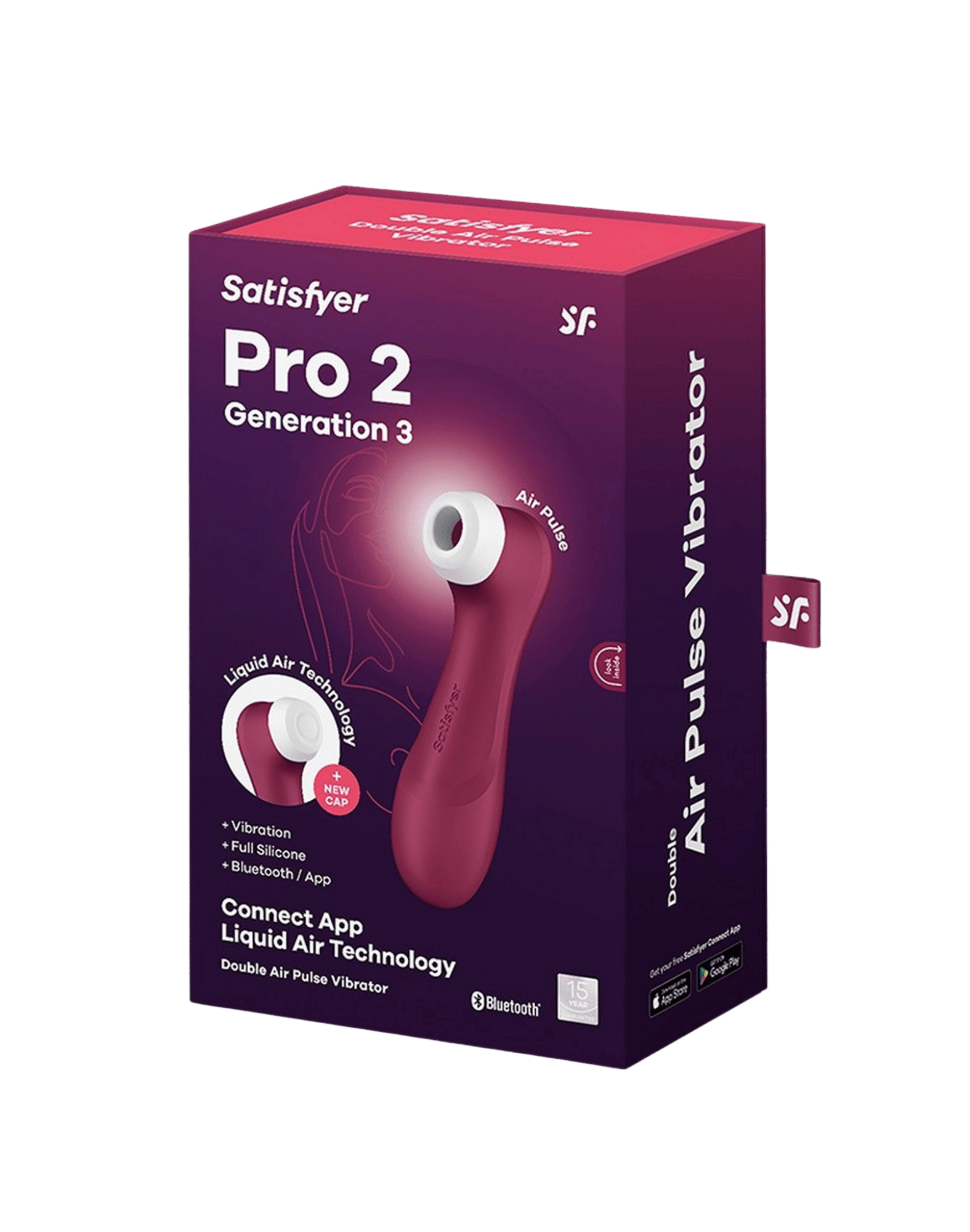 Satisfyer Pro 2 Generation 3 with Liquid Air - Czerwony /Aplikacja Bluetooth