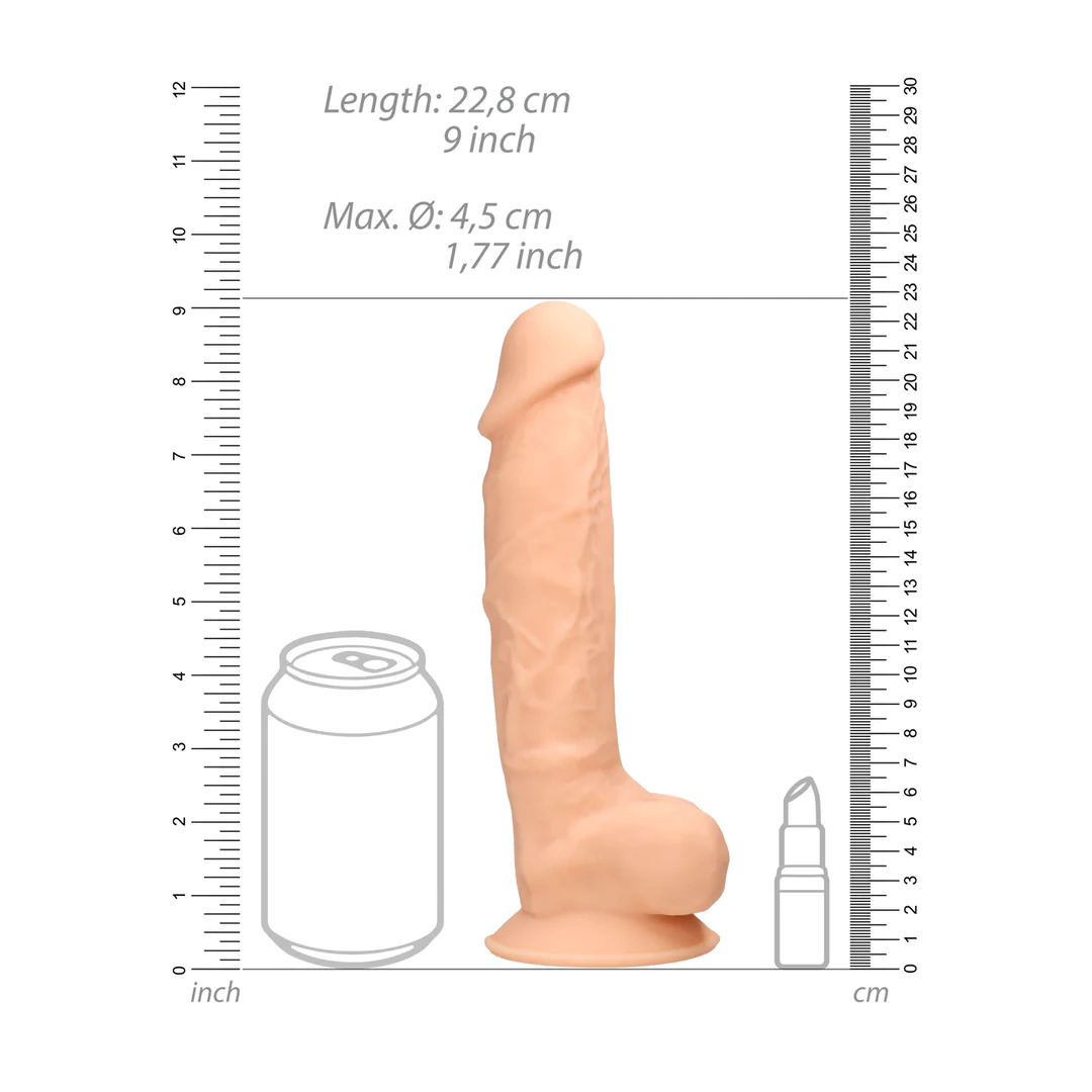 Silikonowe Dildo z jądrami - 23 cm - obrazek 4