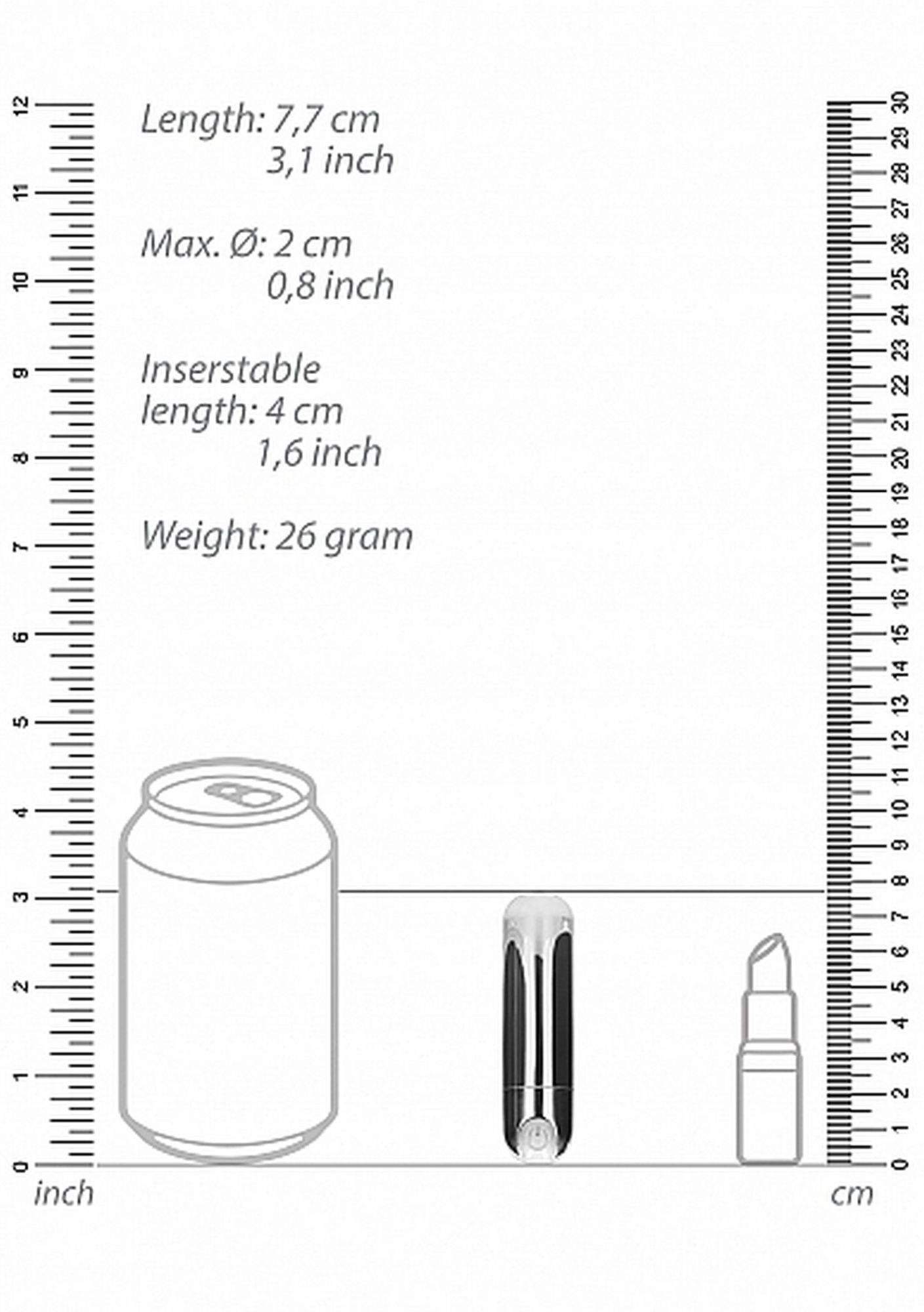 Wibrator Bullet - Srebrny - obrazek 3