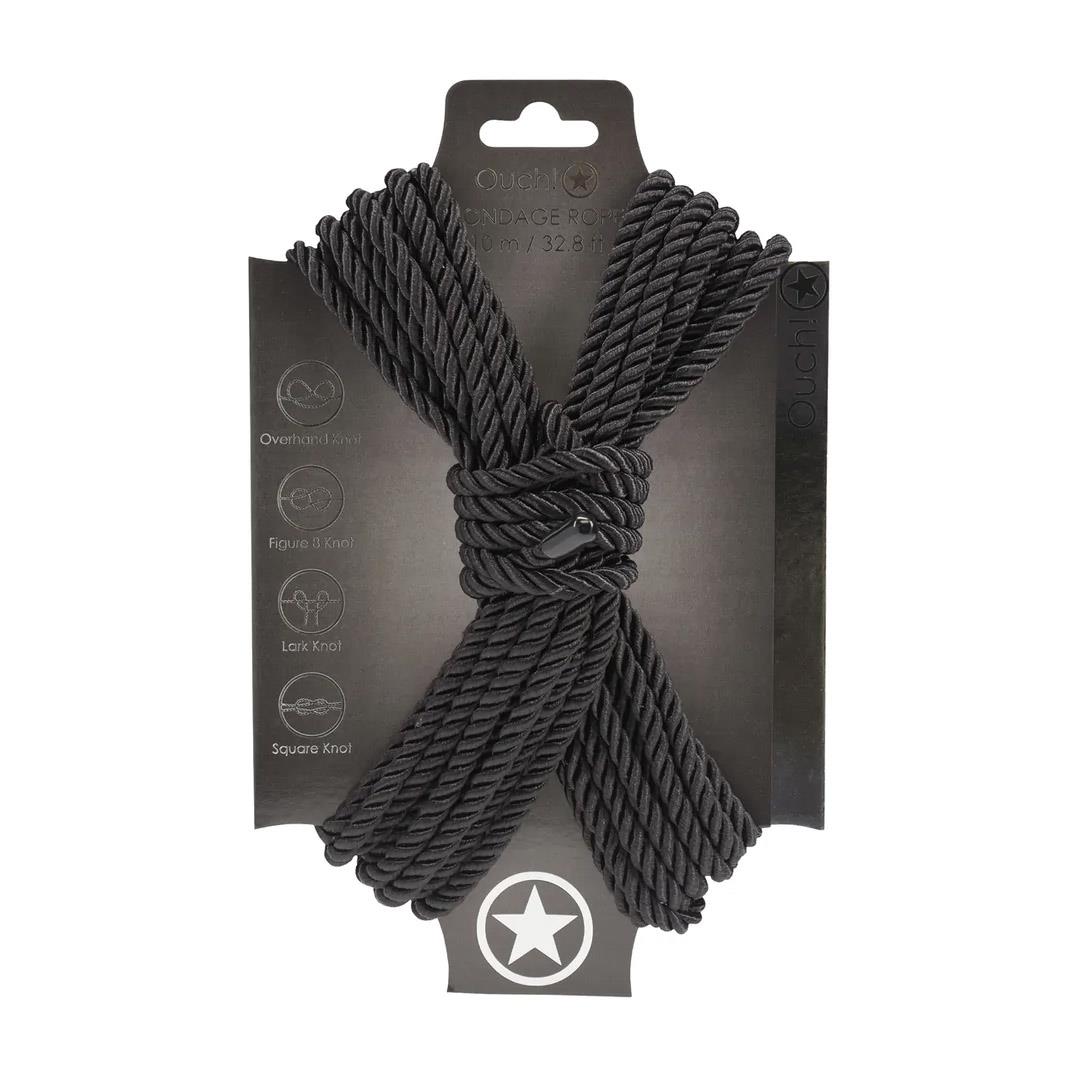 Lina bondage Ouch! poliestrowa czarna 10 m