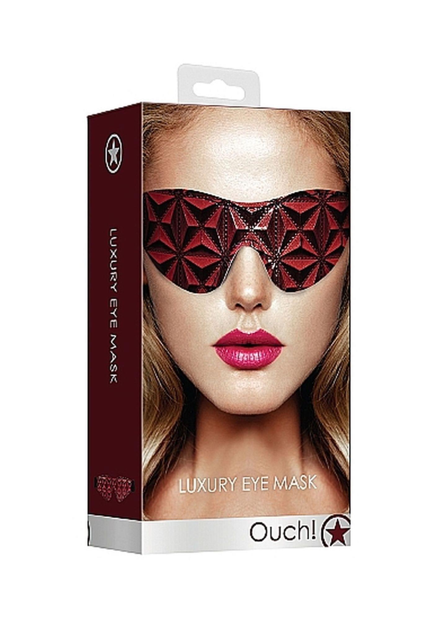 Luxury Eye Mask - Burgundowa maska na oczy