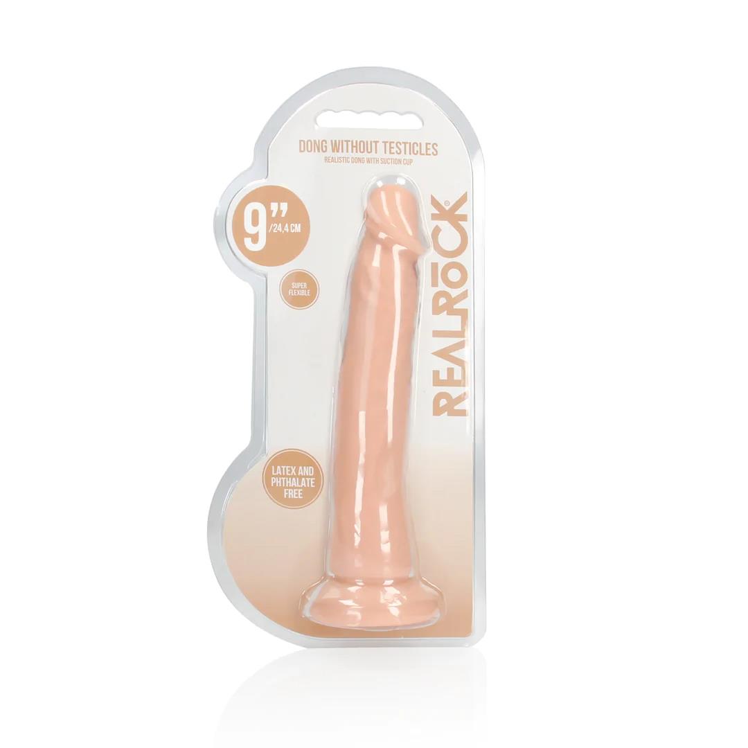 Realistyczne dildo RealRock bez jąder 24 cm - obrazek 2