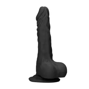 Czarne dildo z przyssawką  - 20 cm