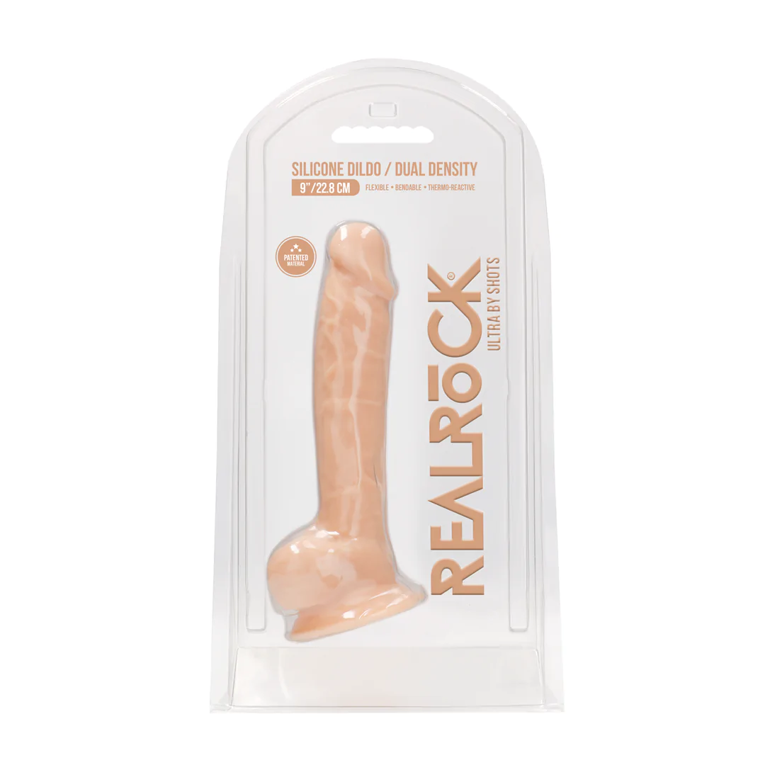 Silikonowe Dildo z jądrami - 23 cm